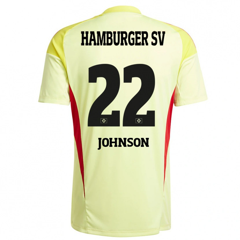 Danxen Mujer Camiseta Emmanuel Johnson #22 Amarillo Negro Rojo Portero Equipación 2025/26 La Camisa México