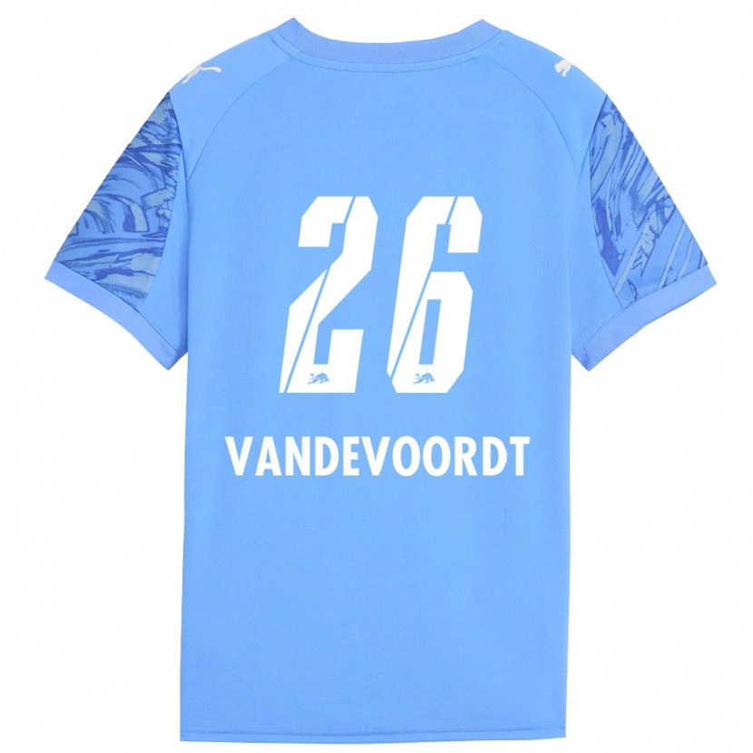 Danxen Mujer Camiseta Maarten Vandevoordt #26 Azul Real Rojo Portero Equipación 2025/26 La Camisa México