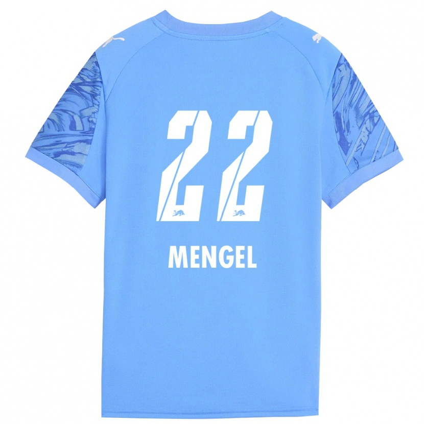 Danxen Mujer Camiseta Luca Mengel #22 Azul Real Rojo Portero Equipación 2025/26 La Camisa México