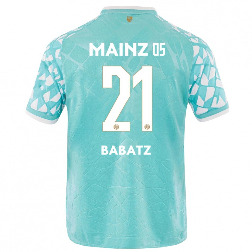 Danxen Mujer Camiseta Louis Babatz #21 Blanco Turquesa Portero Equipación 2025/26 La Camisa México