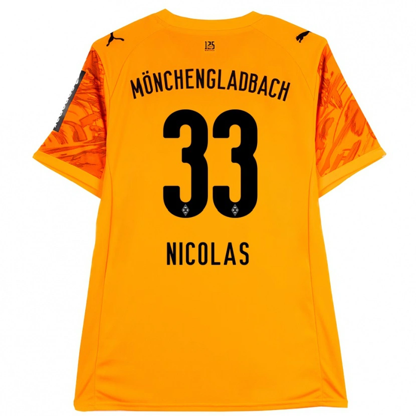 Danxen Mujer Camiseta Moritz Nicolas #33 Naranja Amarillo Negro Portero Equipación 2025/26 La Camisa México