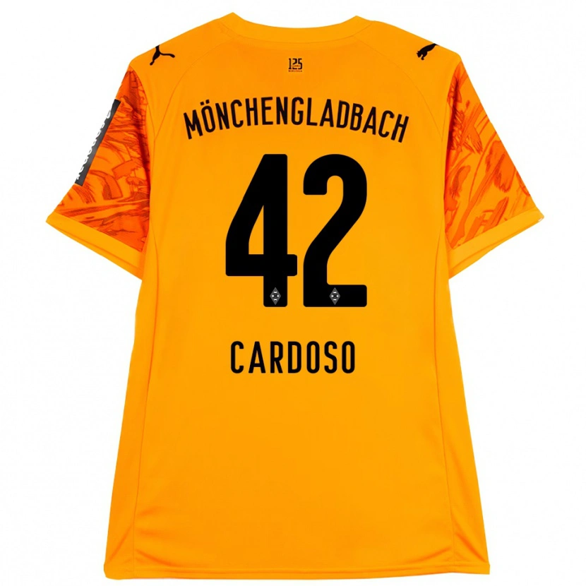 Danxen Mujer Camiseta Tiago Pereira Cardoso #42 Naranja Amarillo Negro Portero Equipación 2025/26 La Camisa México