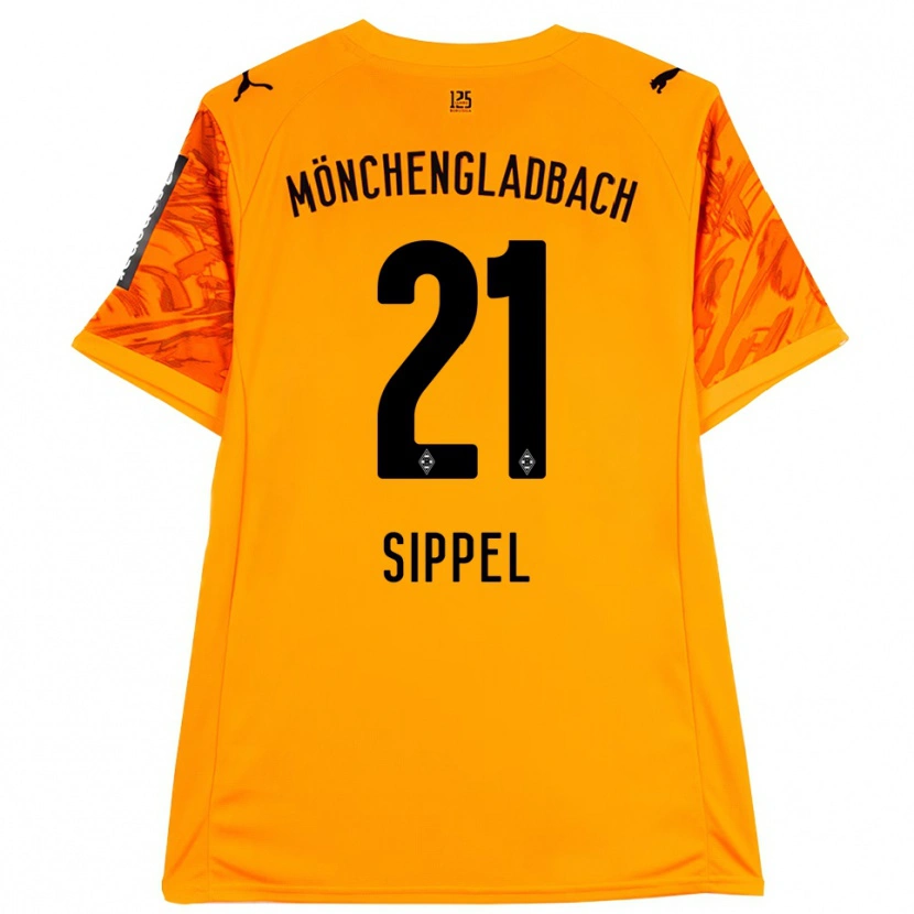 Danxen Mujer Camiseta Tobias Sippel #21 Naranja Amarillo Negro Portero Equipación 2025/26 La Camisa México