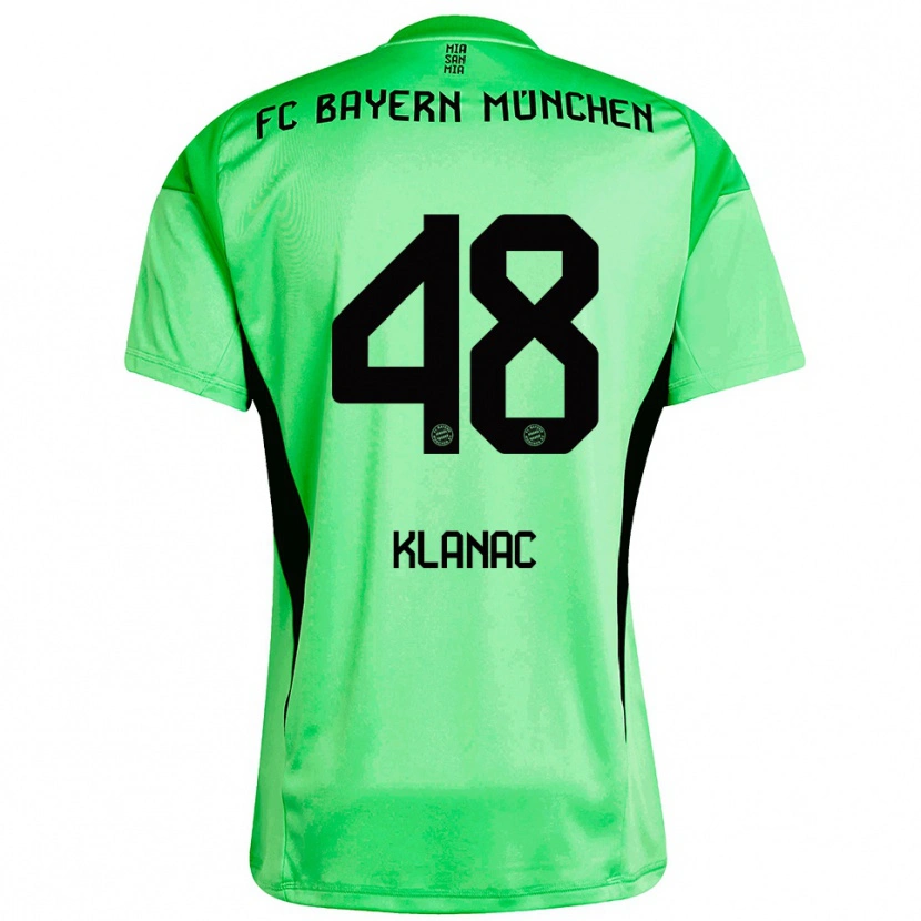 Danxen Mujer Camiseta Leon Klanac #48 Verde Primavera Medio Portero Equipación 2025/26 La Camisa México