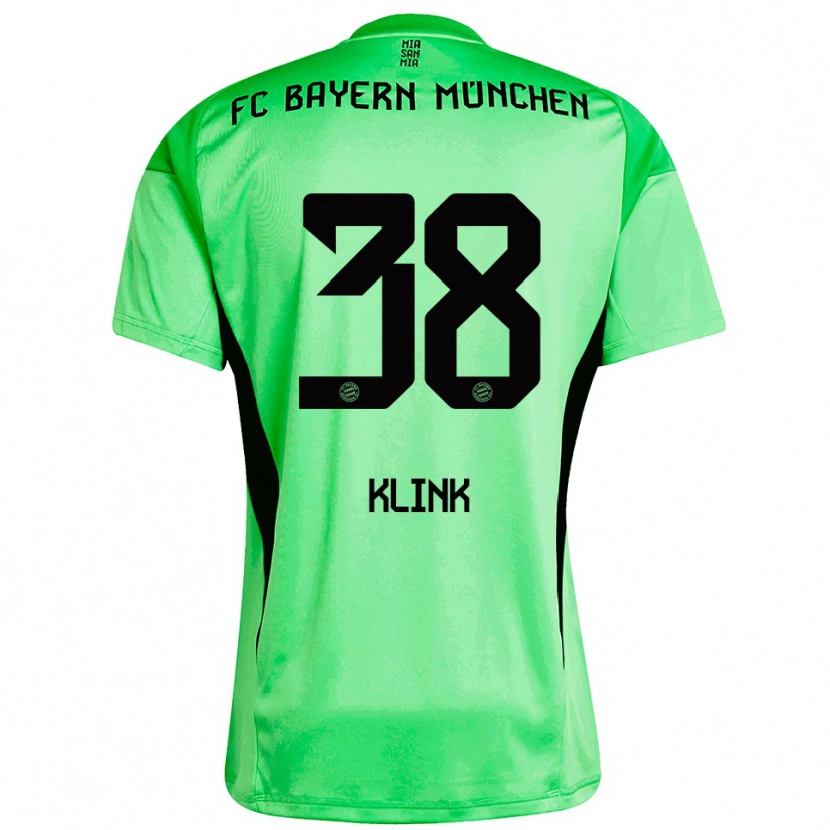 Danxen Mujer Camiseta Anna Klink #38 Verde Primavera Medio Portero Equipación 2025/26 La Camisa México