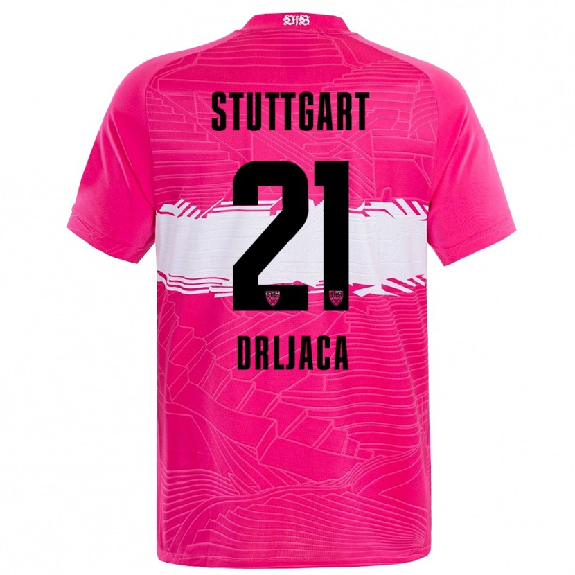 Danxen Mujer Camiseta Stefan Drljaca #21 Rosa Profundo Negro Portero Equipación 2025/26 La Camisa México
