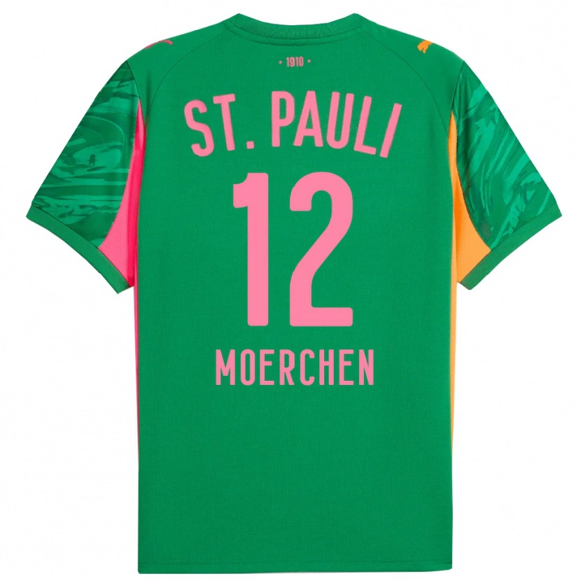 Danxen Mujer Camiseta Theo Moerchen #12 Verde Naranja Rosa Portero Equipación 2025/26 La Camisa México