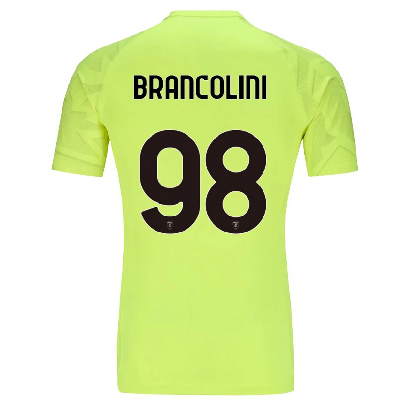 Danxen Mujer Camiseta Federico Brancolini #98 Verde Fluorescente Portero Equipación 2025/26 La Camisa México