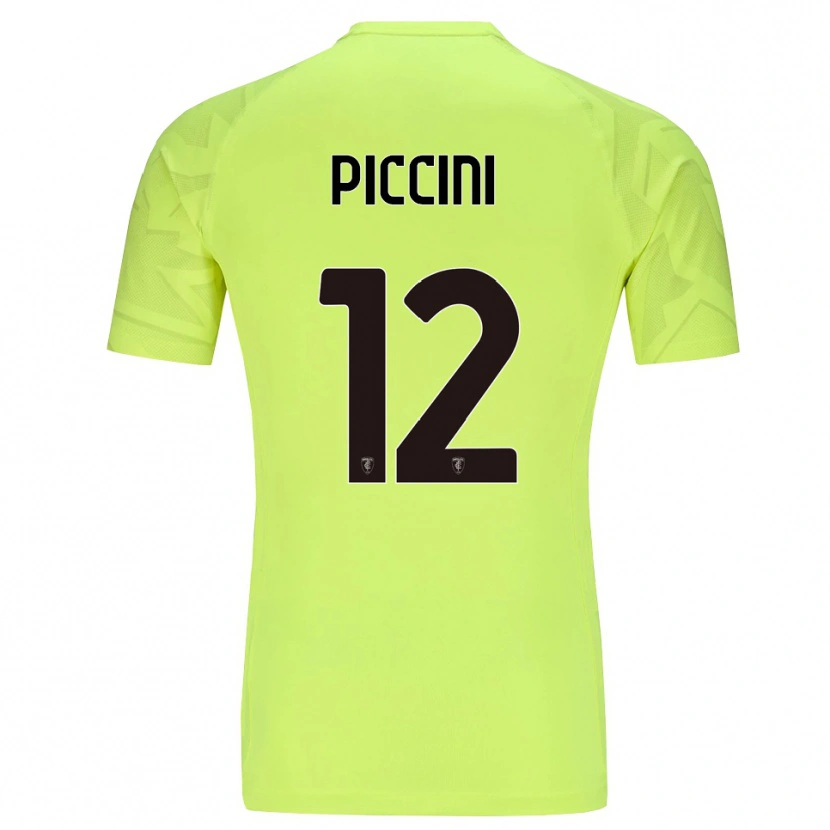Danxen Mujer Camiseta Bernardo Piccini #12 Verde Fluorescente Portero Equipación 2025/26 La Camisa México