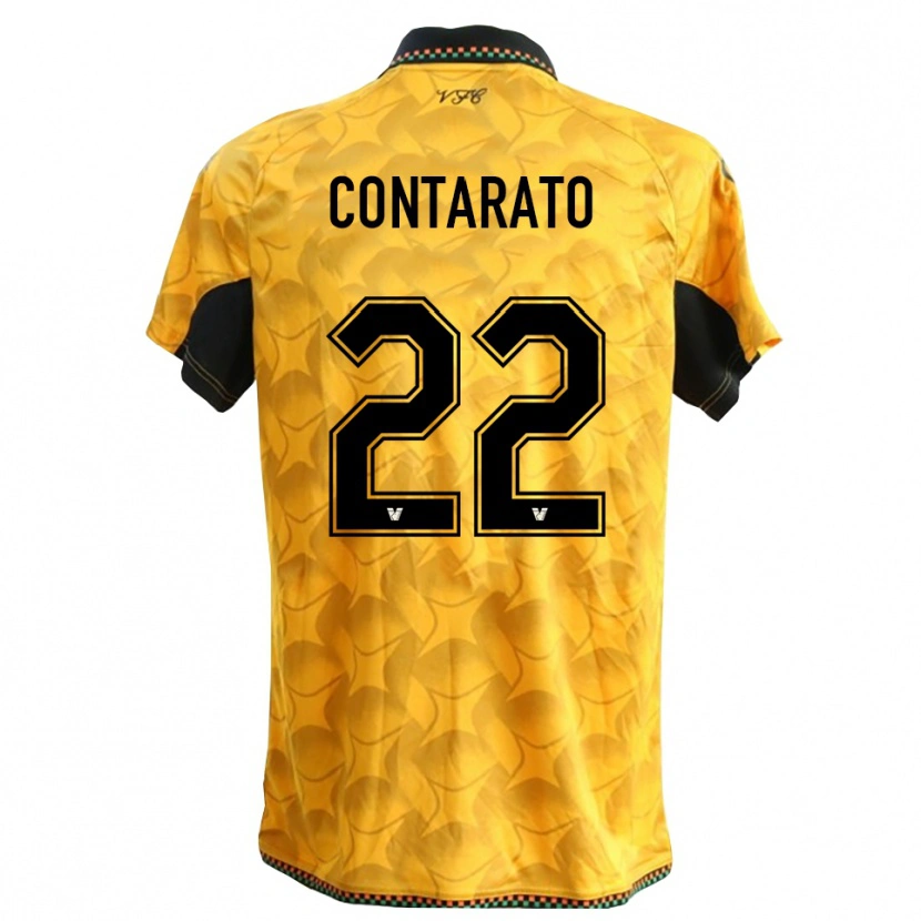 Danxen Mujer Camiseta Ettore Contarato #22 Amarillo Negro Portero Equipación 2025/26 La Camisa México