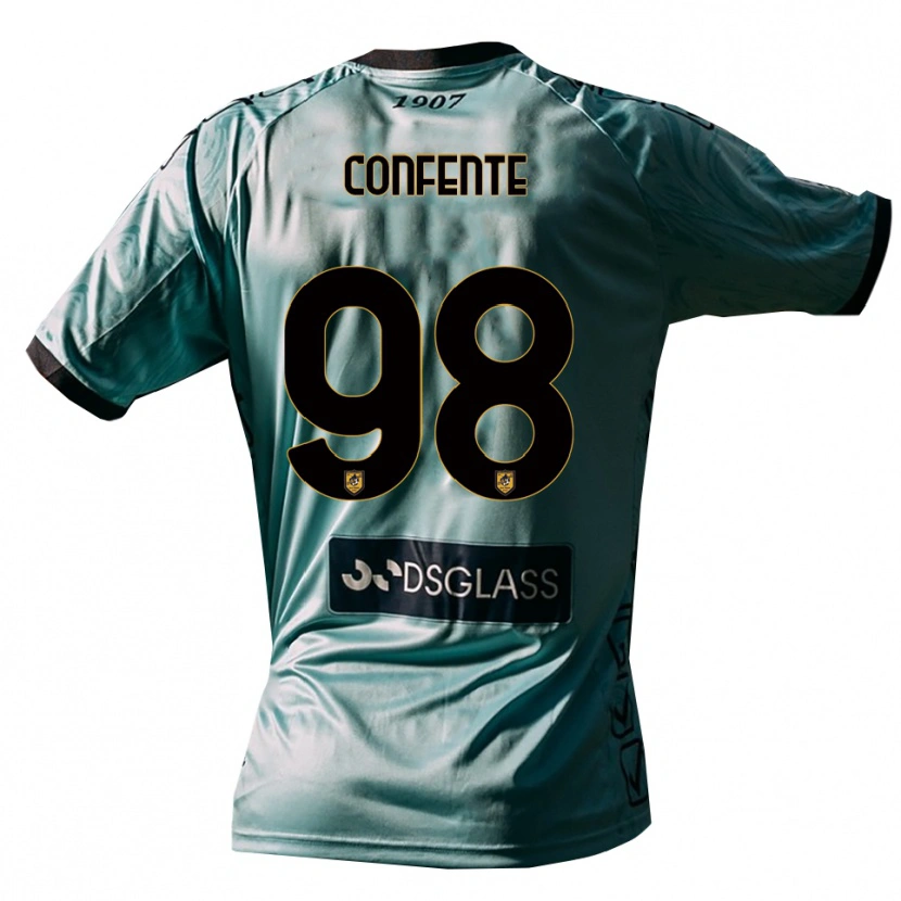 Danxen Mujer Camiseta Alessandro Confente #98 Azul Claro Blanco Portero Equipación 2025/26 La Camisa México