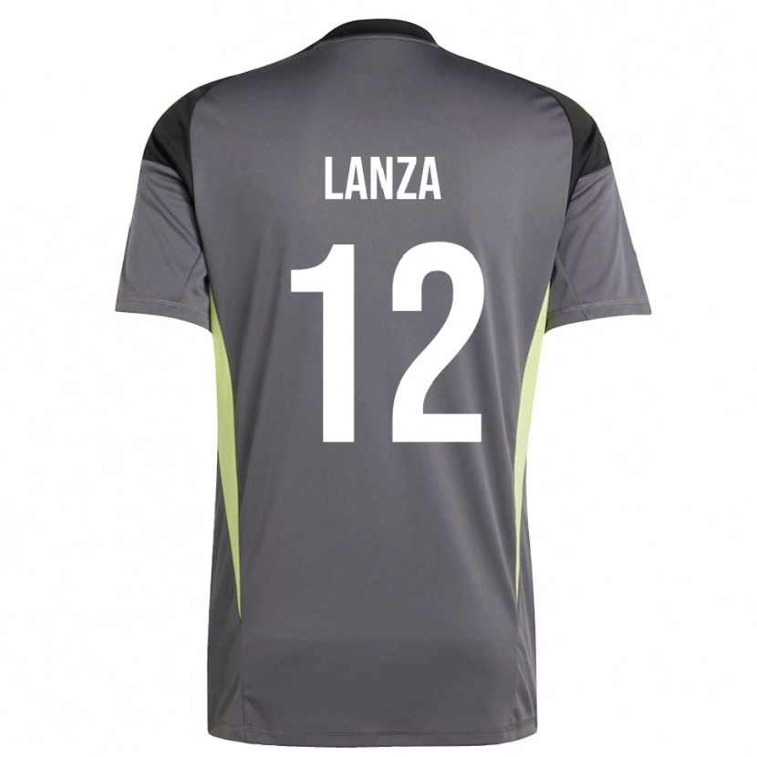 Danxen Mujer Camiseta Cesare Lanza #12 Gris Tenue Portero Equipación 2025/26 La Camisa México
