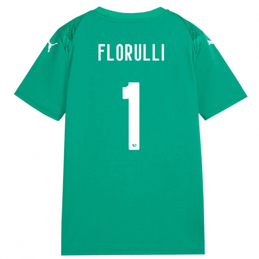 Danxen Mujer Camiseta Gerlando Florulli #1 Verde Mar Blanco Portero Equipación 2025/26 La Camisa México