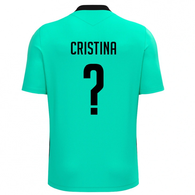 Danxen Mujer Camiseta Mosca Cristina #0 Turquesa Negro Portero Equipación 2025/26 La Camisa México