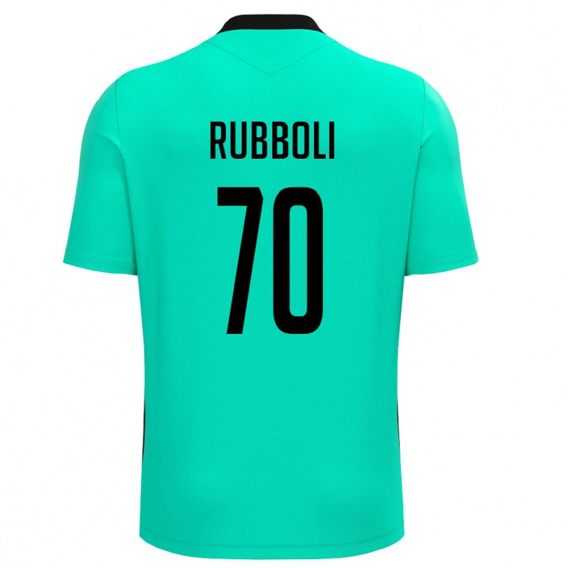 Danxen Mujer Camiseta Lorenzo Rubboli #70 Turquesa Negro Portero Equipación 2025/26 La Camisa México