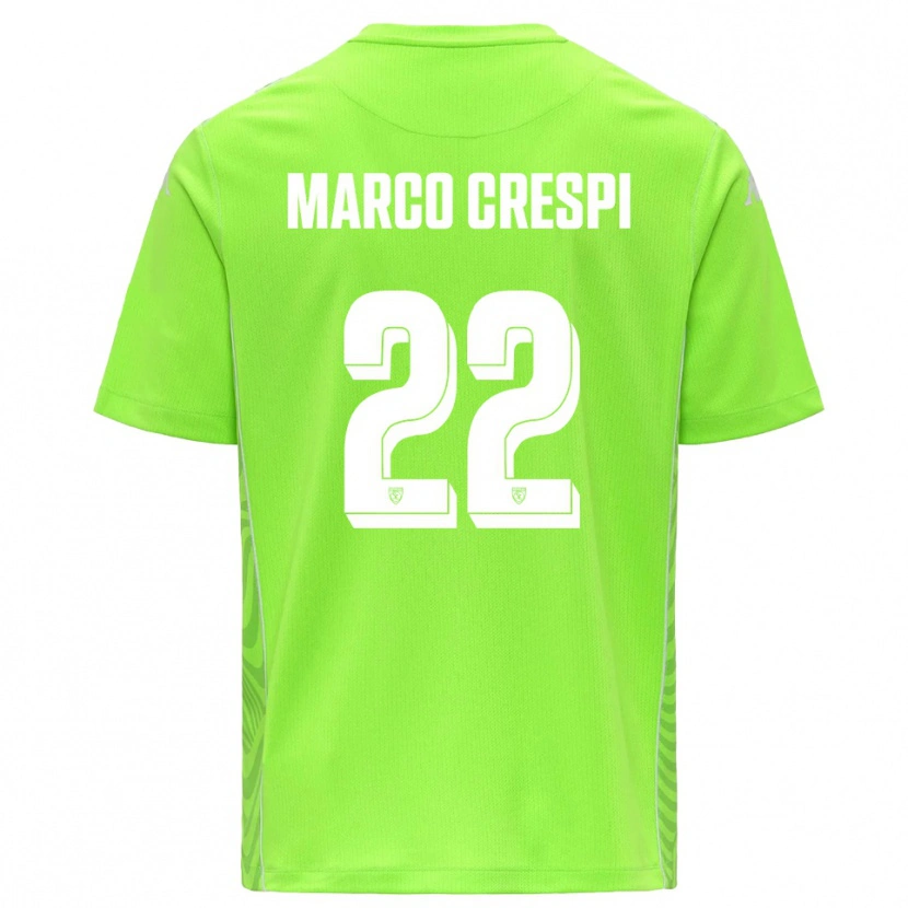 Danxen Mujer Camiseta Gian Marco Crespi #22 Verde Césped Blanco Portero Equipación 2025/26 La Camisa México