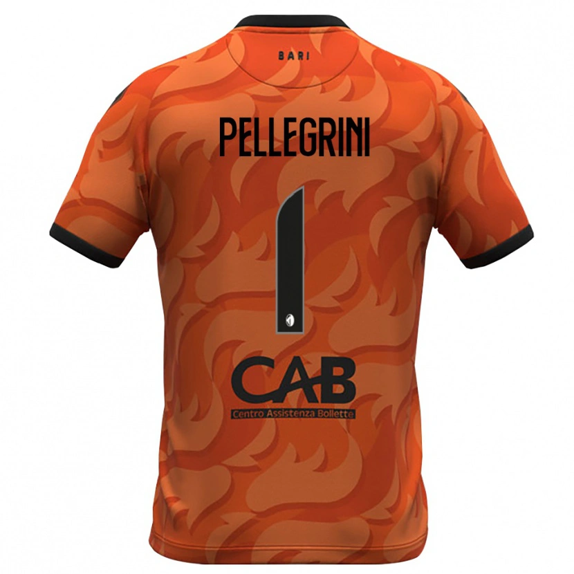 Danxen Mujer Camiseta Luigi Pellegrini #1 Naranja Oscuro Negro Portero Equipación 2025/26 La Camisa México