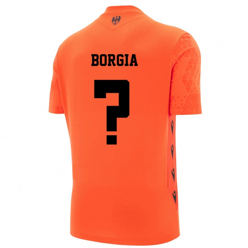 Danxen Mujer Camiseta Francesco Borgia #0 Naranja Oscuro Negro Portero Equipación 2025/26 La Camisa México
