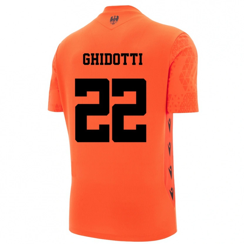 Danxen Mujer Camiseta Simone Ghidotti #22 Naranja Oscuro Negro Portero Equipación 2025/26 La Camisa México