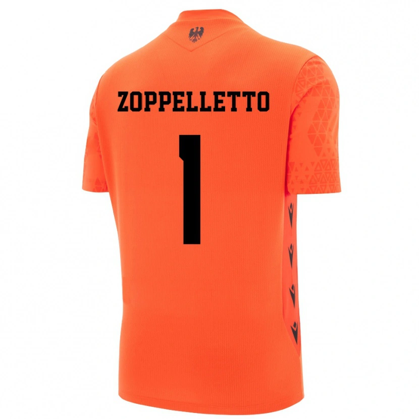 Danxen Mujer Camiseta David Zoppelletto #1 Naranja Oscuro Negro Portero Equipación 2025/26 La Camisa México