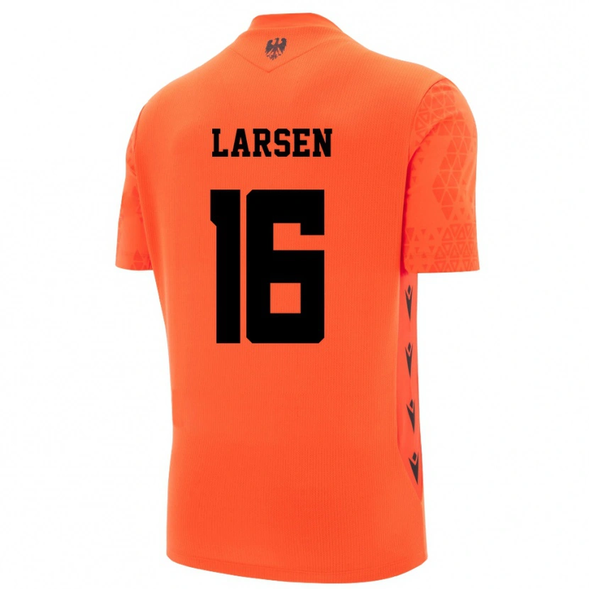Danxen Mujer Camiseta Kathrine Østergaard Larsen #16 Naranja Oscuro Negro Portero Equipación 2025/26 La Camisa México