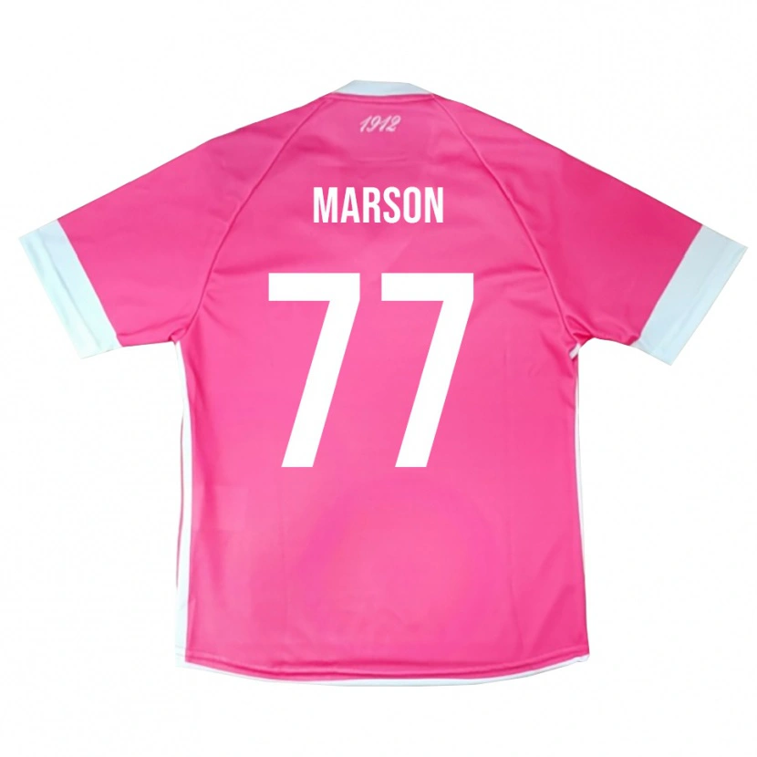 Danxen Mujer Camiseta Leonardo Marson #77 Rosa Intenso Blanco Portero Equipación 2025/26 La Camisa México