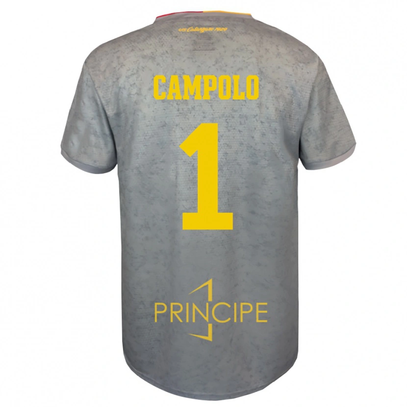 Danxen Mujer Camiseta Alessandro Campolo #1 Plata Marrón Arena Portero Equipación 2025/26 La Camisa México