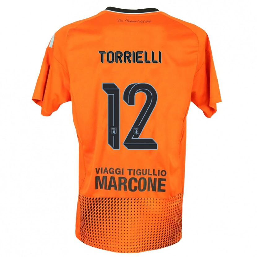 Danxen Mujer Camiseta Edoardo Torrielli #12 Naranja Oscuro Azul Portero Equipación 2025/26 La Camisa México