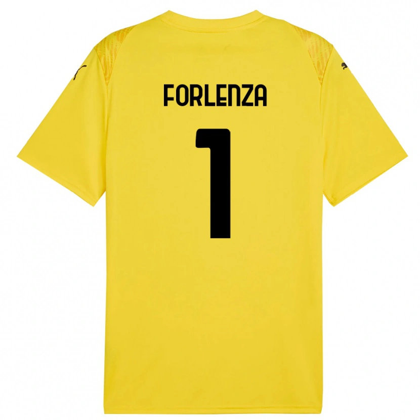 Danxen Mujer Camiseta Carlo Forlenza #1 Amarillo Negro Portero Equipación 2025/26 La Camisa México