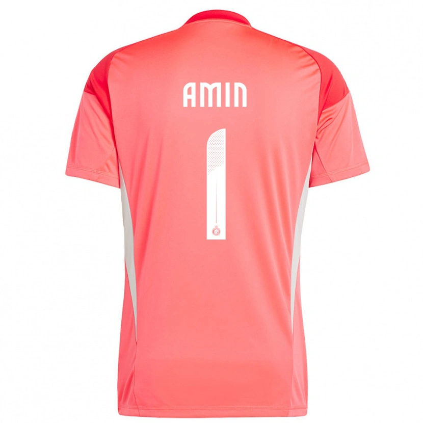 Danxen Mujer Camiseta Amin Al-Bukhari #1 Naranja Rojo Amarillo Portero Equipación 2025/26 La Camisa México