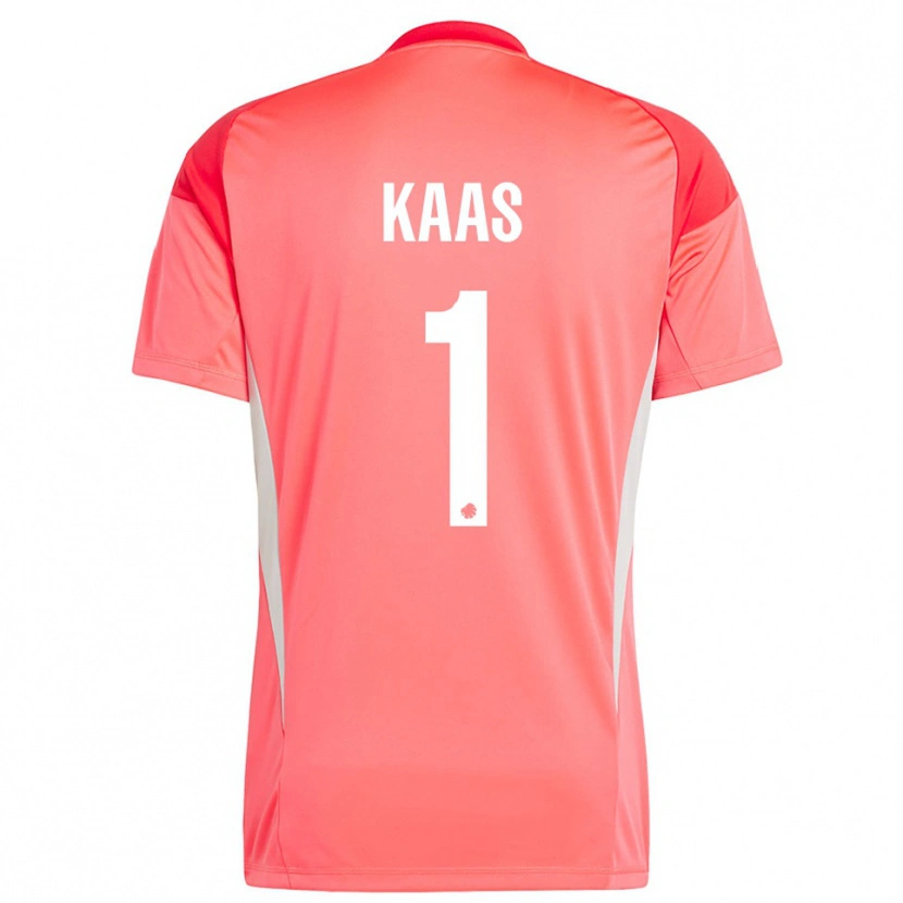 Danxen Mujer Camiseta Anna Kaas #1 Rojo Blanco Portero Equipación 2025/26 La Camisa México