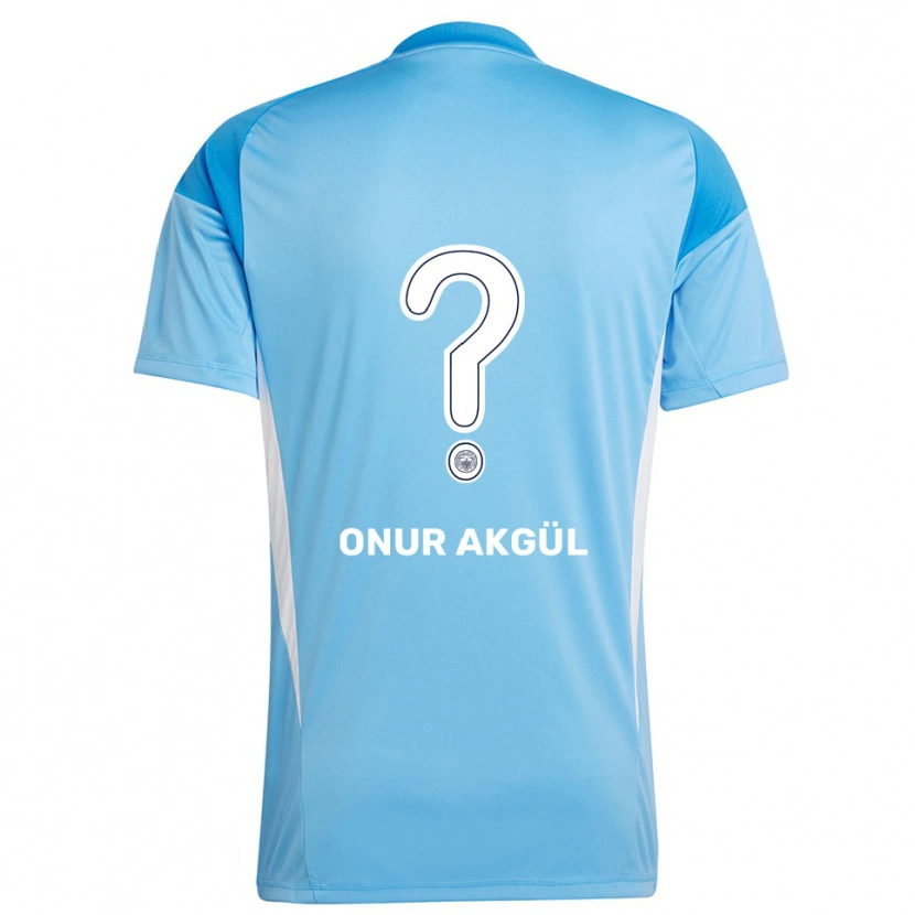 Danxen Mujer Camiseta Rüzgar Onur Akgül #0 Azul Real Blanco Portero Equipación 2025/26 La Camisa México
