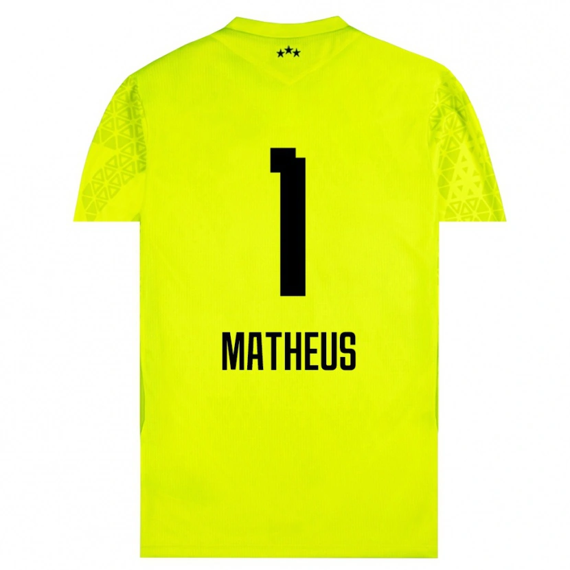 Danxen Mujer Camiseta Matheus #1 Verde Amarillo Negro Portero Equipación 2025/26 La Camisa México