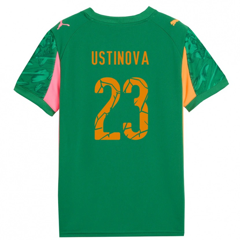 Danxen Mujer Camiseta Liudmyla Ustinova #23 Verde Naranja Rosa Portero Equipación 2025/26 La Camisa México