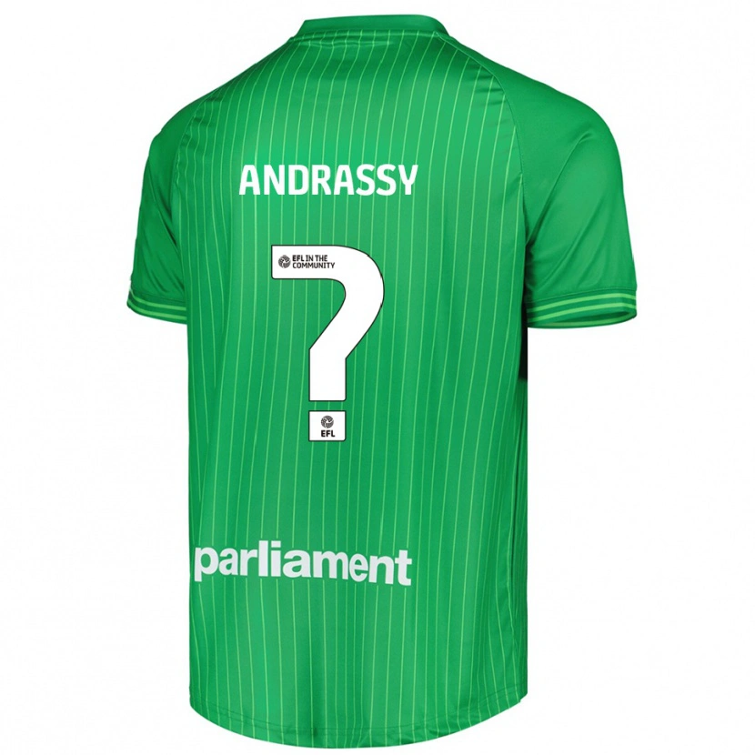 Danxen Mujer Camiseta Oliver Andrassy #0 Verde Lima Portero Equipación 2025/26 La Camisa México