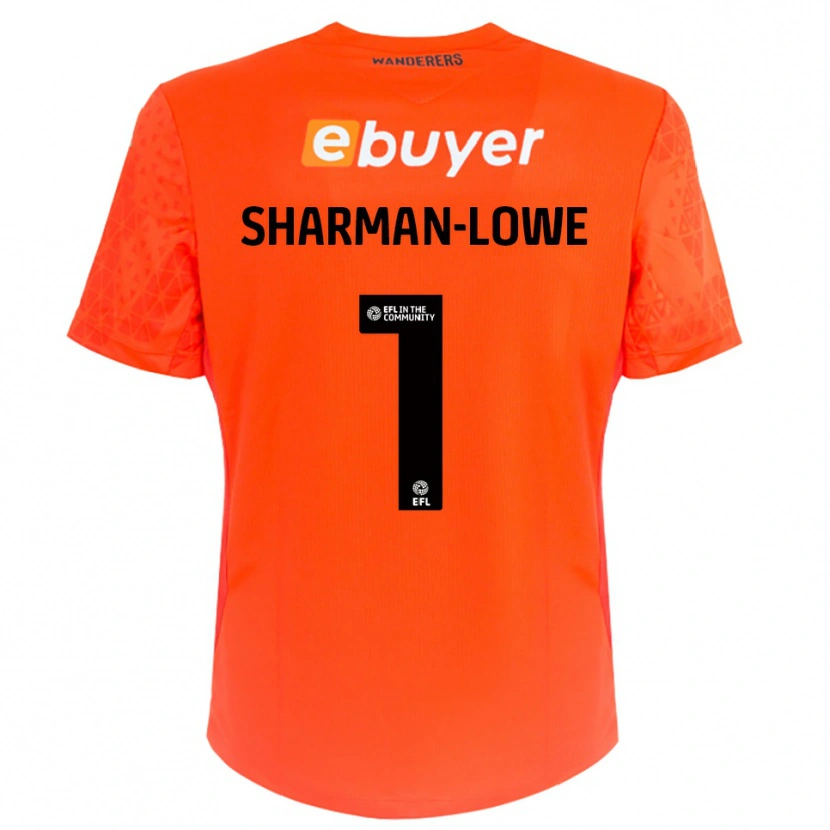 Danxen Mujer Camiseta Teddy Sharman-Lowe #1 Negro Naranja Portero Equipación 2025/26 La Camisa México