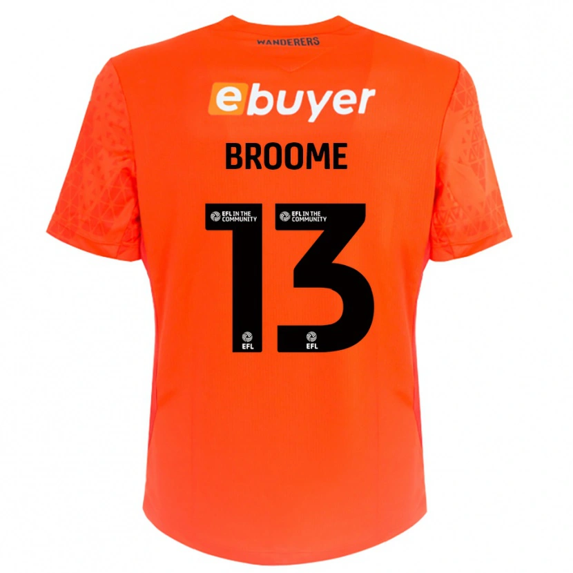 Danxen Mujer Camiseta Nathan Broome #13 Negro Naranja Portero Equipación 2025/26 La Camisa México