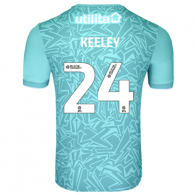 Danxen Mujer Camiseta Josh Keeley #24 Azul Claro Portero Equipación 2025/26 La Camisa México