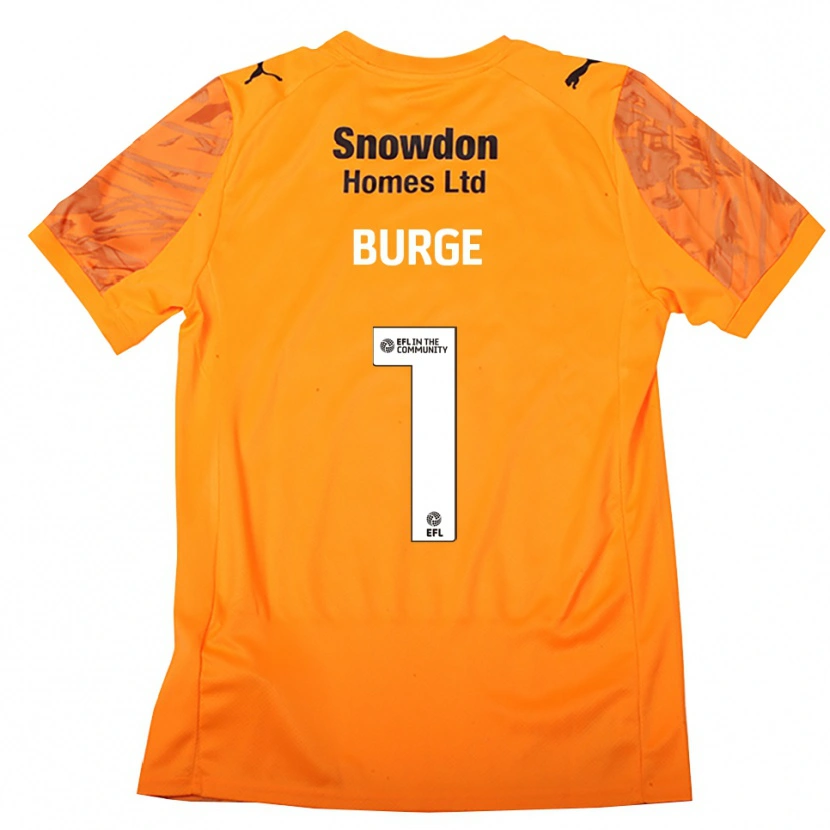 Danxen Mujer Camiseta Lee Burge #1 Negro Naranja Portero Equipación 2025/26 La Camisa México