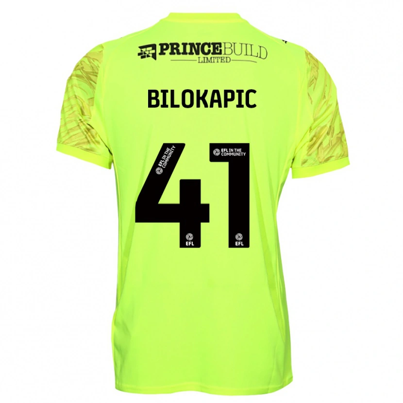 Danxen Mujer Camiseta Nicholas Bilokapic #41 Negro Verde Fluorescente Portero Equipación 2025/26 La Camisa México