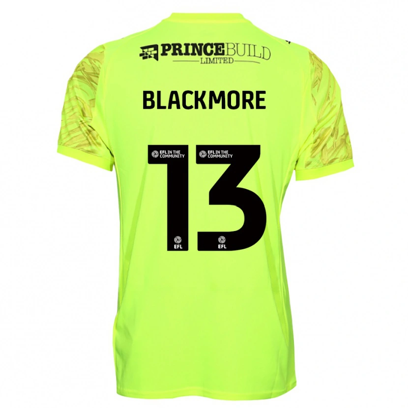 Danxen Mujer Camiseta Will Blackmore #13 Negro Verde Fluorescente Portero Equipación 2025/26 La Camisa México