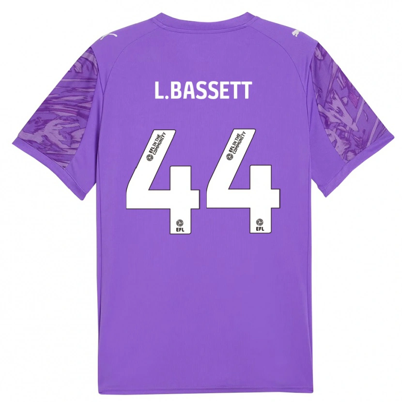 Danxen Mujer Camiseta Louis Bassett #44 Morado Blanco Portero Equipación 2025/26 La Camisa México