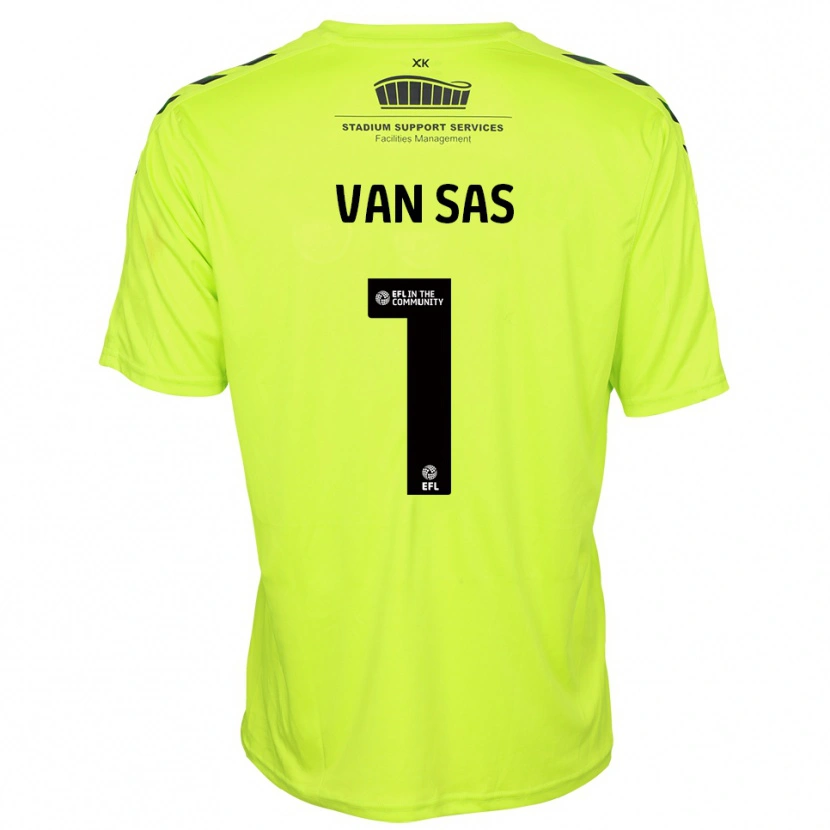 Danxen Mujer Camiseta Mikki van Sas #1 Verde Fluorescente Portero Equipación 2025/26 La Camisa México