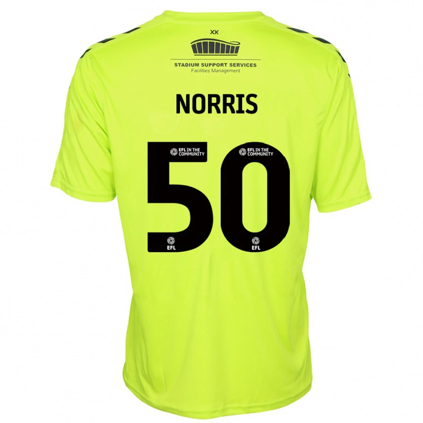 Danxen Mujer Camiseta Will Norris #50 Verde Fluorescente Portero Equipación 2025/26 La Camisa México