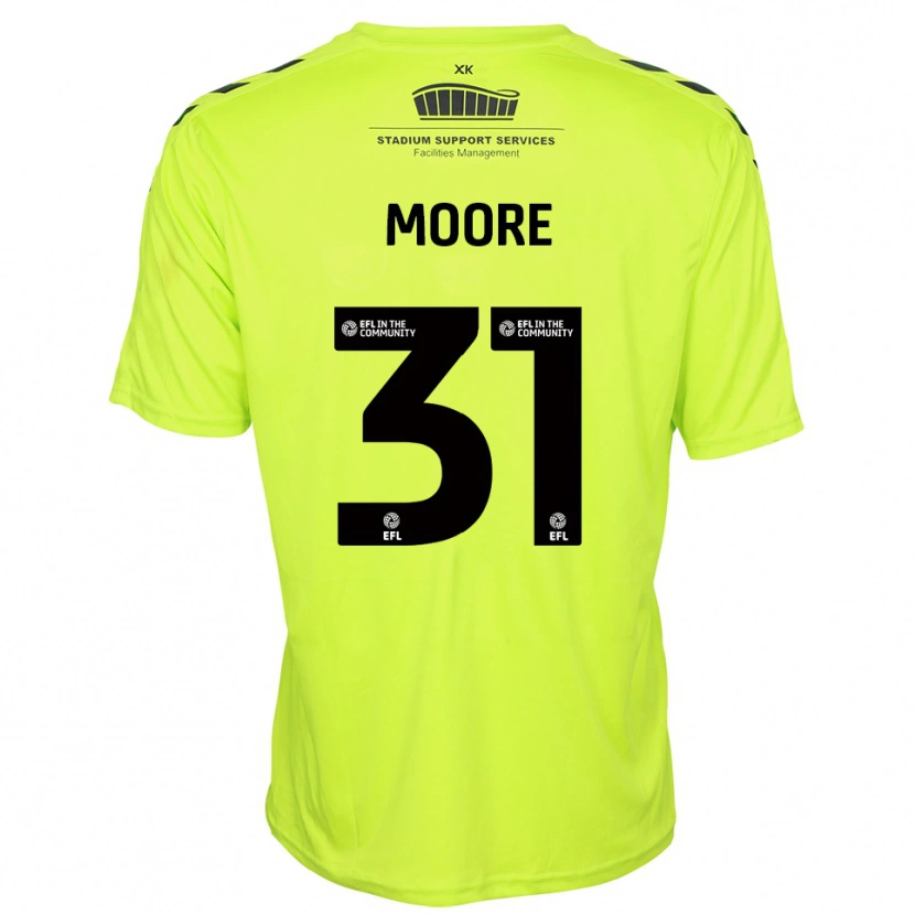 Danxen Mujer Camiseta Stuart Moore #31 Verde Fluorescente Portero Equipación 2025/26 La Camisa México
