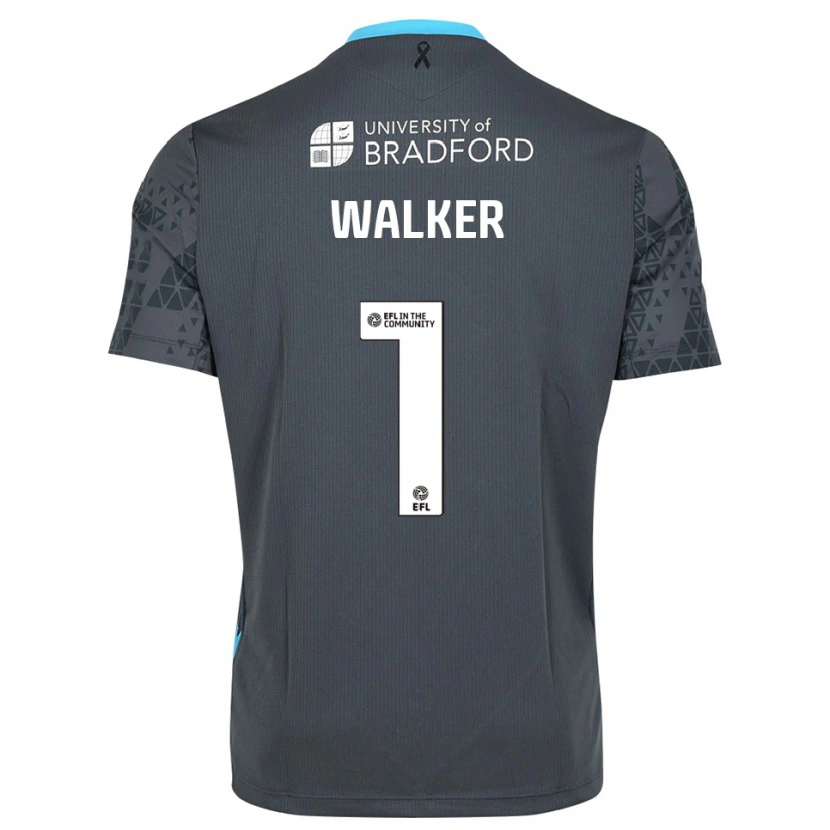 Danxen Mujer Camiseta Sam Walker #1 Gris Negro Portero Equipación 2025/26 La Camisa México
