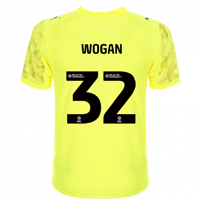 Danxen Mujer Camiseta Andrew Wogan #32 Negro Amarillo Portero Equipación 2025/26 La Camisa México