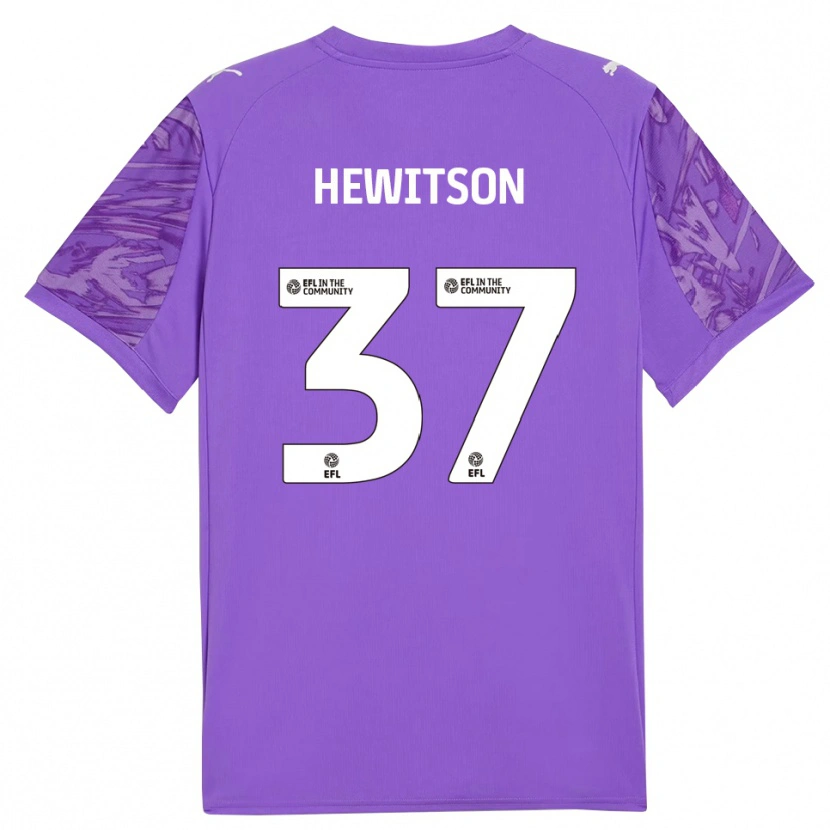 Danxen Mujer Camiseta Luke Hewitson #37 Rojo Morado Portero Equipación 2025/26 La Camisa México