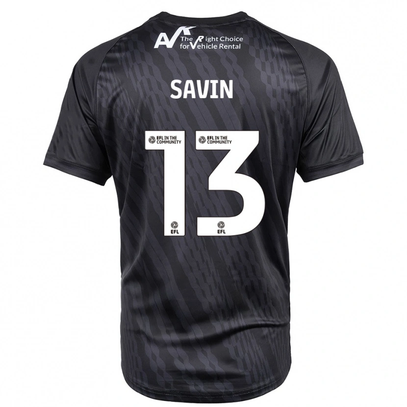 Danxen Mujer Camiseta Toby Savin #13 Blanco Negro Portero Equipación 2025/26 La Camisa México