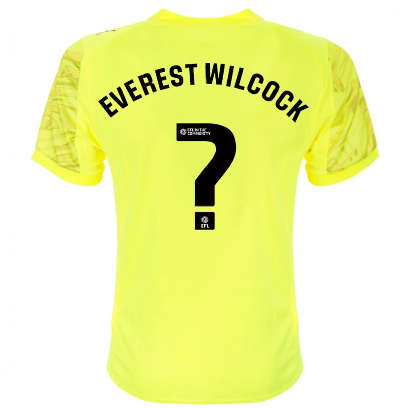 Danxen Mujer Camiseta Tom Everest Wilcock #0 Negro Amarillo Portero Equipación 2025/26 La Camisa México